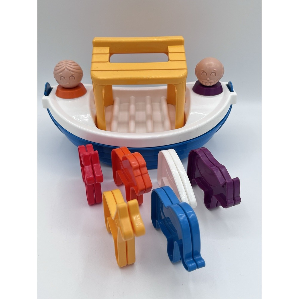 Vintage Tupperware Tupper Toys Boat Animals Water Toy Noahs Ark Missing Ramp